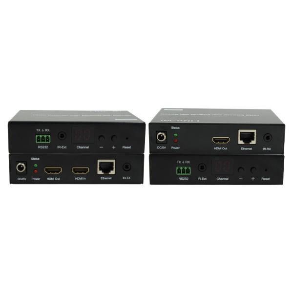 Quality 120M HDMI Extender Distribution Over IP Extender With LED Remote RS232 AV Over for sale