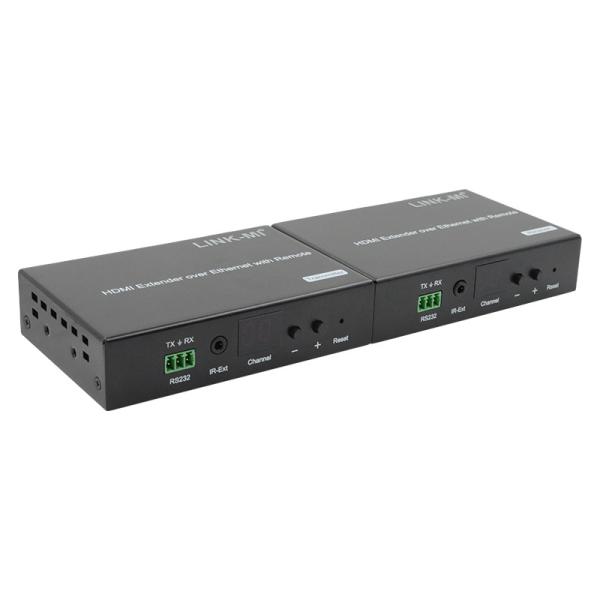 Quality 120M HDMI Extender Distribution Over IP Extender With LED Remote RS232 AV Over for sale
