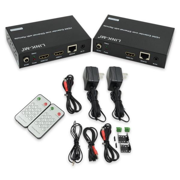 Quality 120M HDMI Extender Distribution Over IP Extender With LED Remote RS232 AV Over for sale