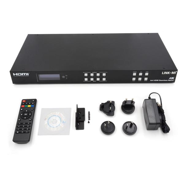 Quality Seamless HDMI 4K Video Wall Splitter HDMI Matrix Switcher 2X2 4 In 4 Out for sale