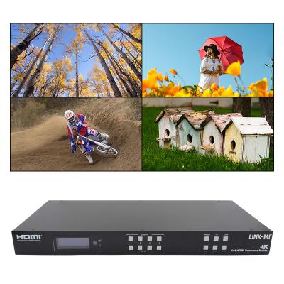 China Seamless HDMI 4K Video Wall Splitter HDMI Matrix Switcher 2X2 4 In 4 Out for sale