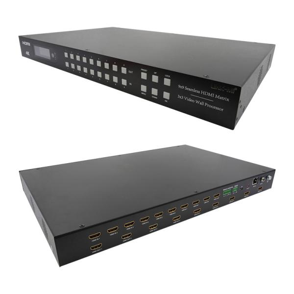 Quality 9x9 4K Video Wall Controller Seamless Switching 4k HDMI 9x1 Multi Viewer 1080P for sale