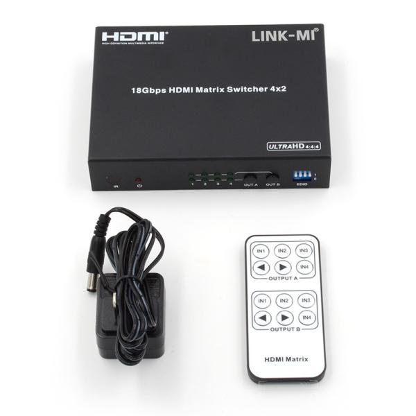 Quality 4X2 HDMI Matrix Switch Hdmi Switch Audio Extractor 4K To 1080P Video Switcher for sale