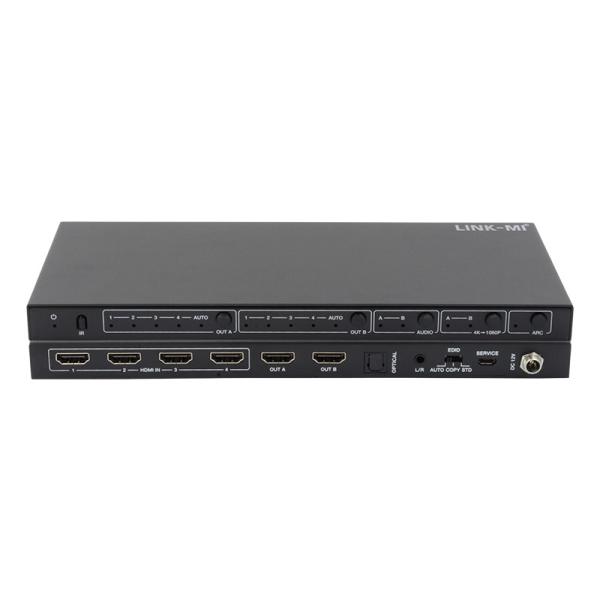 Quality 4X2 HDMI Matrix UHD Switcher With Audio Extraction 4K60Hz Downscaler ARC EDID for sale