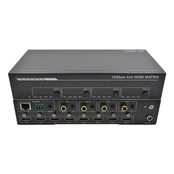 Quality 4X4 Matrix 4K HDMI Video Switcher Support Downscaler With Audio ARC for sale