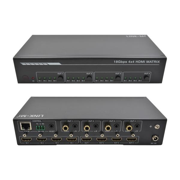 Quality 4X4 Matrix 4K HDMI Video Switcher Support Downscaler With Audio ARC for sale