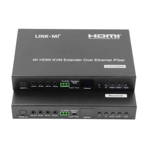 Quality 4K 120m AV Over POE HDMI Extender 60KM USB KVM Extender Over Fiber for sale