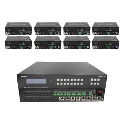 China 8X8 HDMI Matrix Extender Up To 70m 8 HDMI Loop Out 4K60Hz HDMI Video Switch for sale