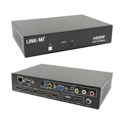 China LM-TV04L HDMI 1x4 TV WALL Support CVBS/VGA/HDMI/USB Play Input Sources en venta