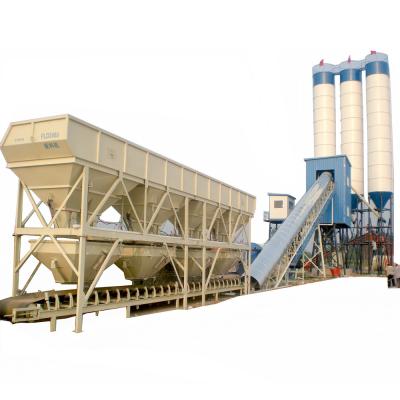 China Cement Stationary Concrete Batching Plant Mixer With Cooling System for sale
