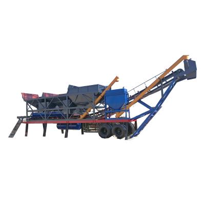 China Mobile Batching Concrete Mixing Plant Electric Dry Mixer Portable for sale