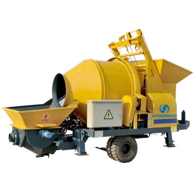 China Mobile Concrete Mixer Pump Trailer Mounted Machine 40m3/H Capacity for sale