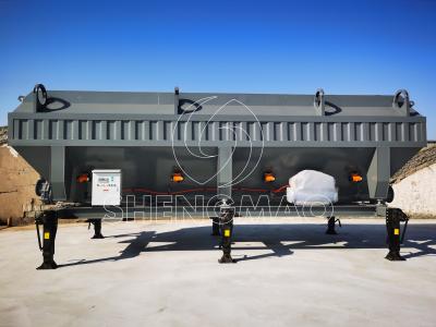 China Tanque de silos de cemento horizontal para almacenamiento móvil de cemento y acero de 35 toneladas en venta