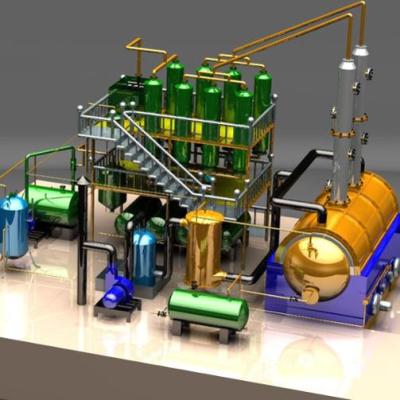 China Directly Heated 25KW Waste Oil Distillation Machine to Convert Crude Oil into Diesel for sale