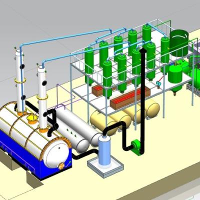 China Fuel Oil Grade 8-10tons Capacity Waste Crude Oil Circulating to Diesel Distillation Machine in 24hours for sale