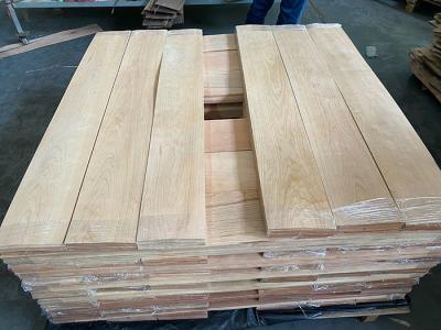 China 0.7mm Thick Black Cherry Wood Veneer Engineered Flooring Top Layer for sale