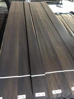 China 0.42MM Dark Fumed Oak Wood Veneer Panel A Grade Quarter Cut for sale