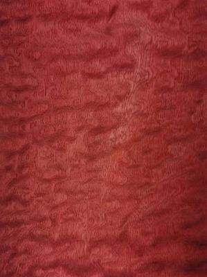 China Sapelle Pommele Red Dyed Wood Veneer 10CM Width For Interior Design for sale