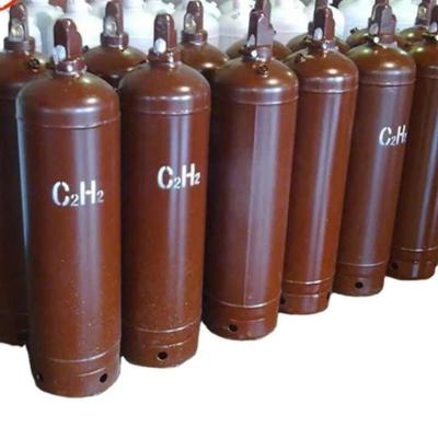 China China Suministro de gas de cilindro de alta pureza C2h2 Precio del gas Acetileno en venta