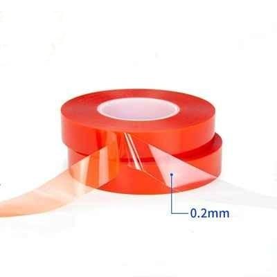 Chine 1240mm Red Liner Double Face Tape Strong Stick Double Face PET Tape à vendre