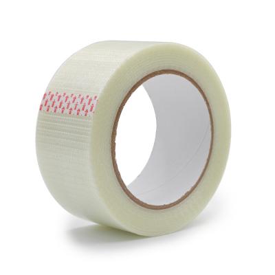 China 5.5mil Packing Adhesive Tape Heavy Duty Cross Filament Tape For Bundling for sale