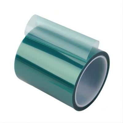China 100microns Polyester Adhesive Tape 0.1mm Green Powder Coating Tape for sale