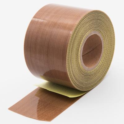 China ​High Temperature Teflon Fabric Tape 0.13mm Fiberglass Cloth Tape for sale