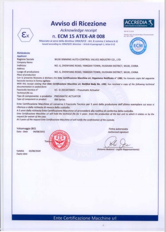  - Wuxi XM Auto-Control Valves Industry Co.,Ltd