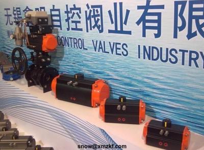 China wuxi xinming air torque rack and pinion  pneumatic rotary actuator  control ball valves butterfly valves for sale