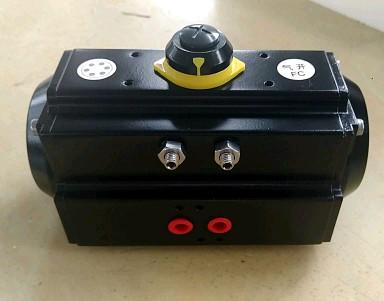 China AT series double action single action black aluminum body pneumatic rotary actuator for sale