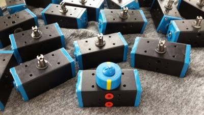 China GT32 mini size air torque rack and pinion pneumatic rotary actuator  control valves for sale