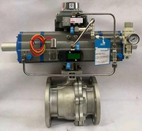 China 3 Way Pneumatic Ball valve，Three Stage Actuator Valve for sale