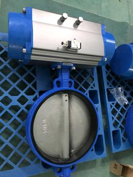 China Pneumatic Butterfly Valve , Pneumatic Operated Butterfly Valve By Spring Return Double Acting Actuator for sale