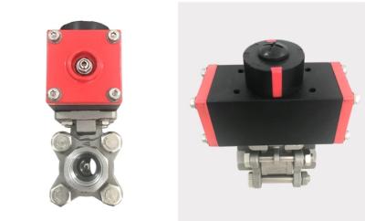 China wuxi pneumatic actuator 90 degree air rotary actuator control ball valves for sale