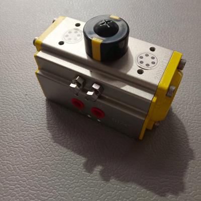 China aluminum alloy  grey body with yellow caps pneumatic actuator for sale