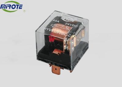 China Universal 40a  24 Volt Automotive Relay With Led Light Double Contact  Transparent Cover for sale