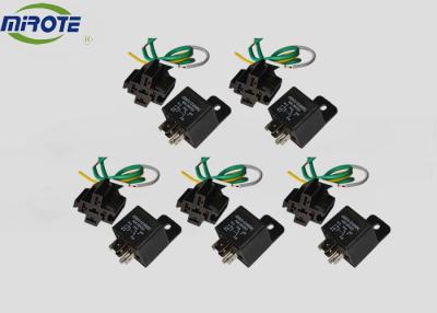 China 5 Pin 24V 40 Amp Micro Relay With Socket Automotive Wiring Harness Kits 5 Pre-wire pcb mount relay socket for sale