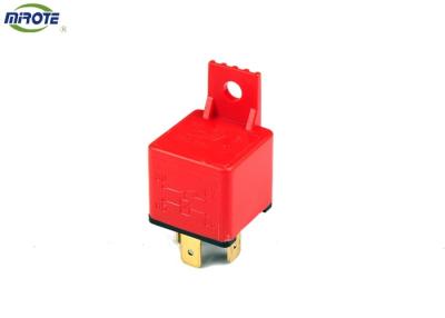 China Red Cover 40 Amp Relay 4 Pin HELLA Mini Auto Relay With Bracket For Car Headlight 24v relay automotive for sale