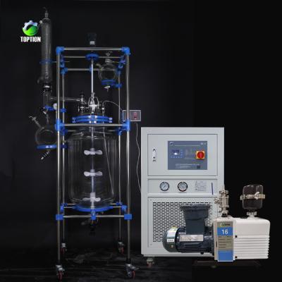 中国 実験室の二重層100lのガラス反応器の高い安全レベル 販売のため