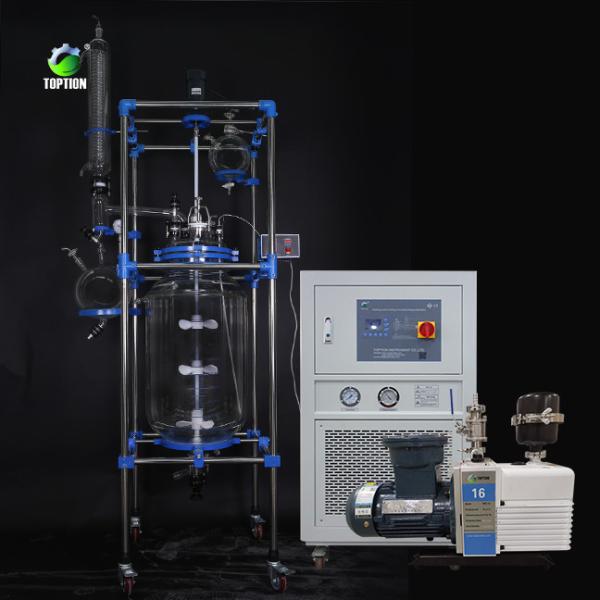 Quality Laboratory Double Layer 100l Glass Chemical Reactor High Safety Level for sale