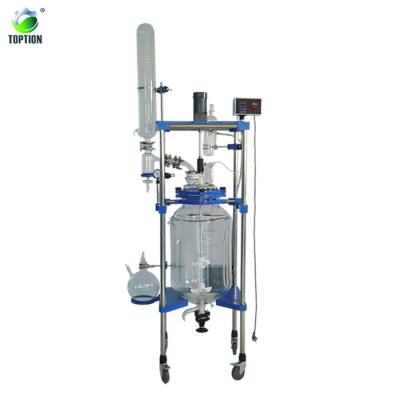 China Reator de vidro de alto borossilicato 3,3 100 l 5 l 10 l 30 l reator revestido de chemglass à venda