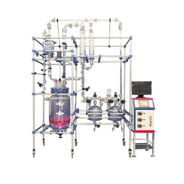 Quality Borosilicate Chemical Jacketed Glass Reactor Vessel 100L Explosion Proof for sale