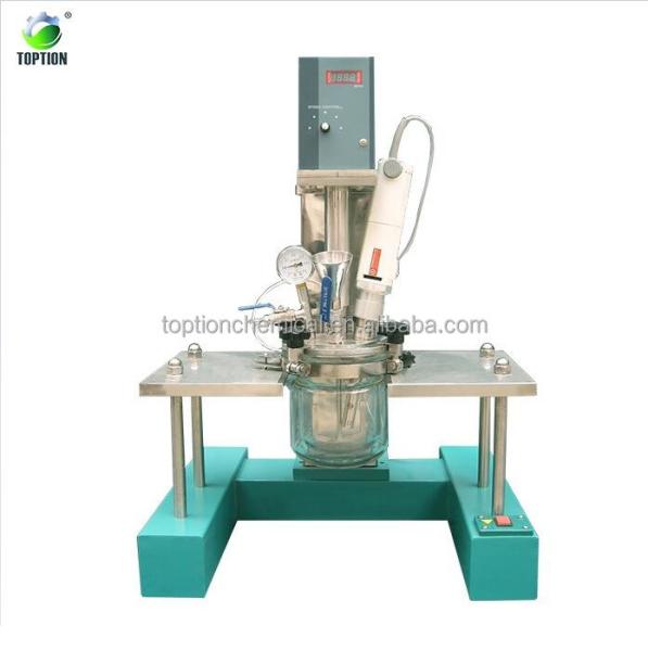 Quality Laboratory Glass Reactor With Vacuum Emulsifier CE & ISO Glass Lab Reactor Cost for sale