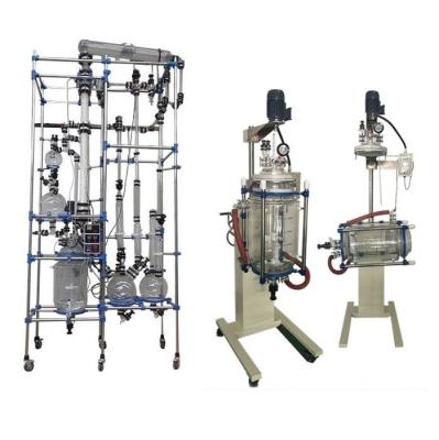 China 100L Lab Vacuum Distillation Resin Reactor Price Jacketed Stirred Tank Reactor for sale