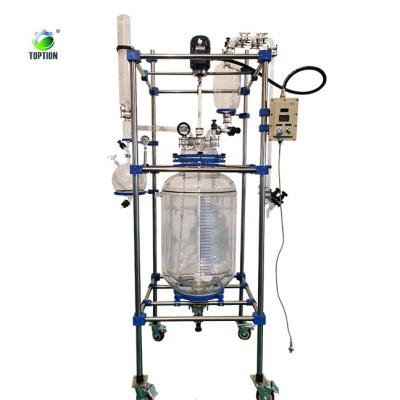 China Explosion Proof Jacketed Glass Reactor System For Chemical Reaction for sale
