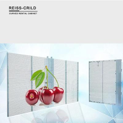 China Flexible IP43 P3.91 Glass Wall LED Display 500x1000mm for sale