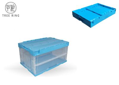China Transparent Plastic Foldable Container With Handles Maximizing Space 600 - 320 for sale