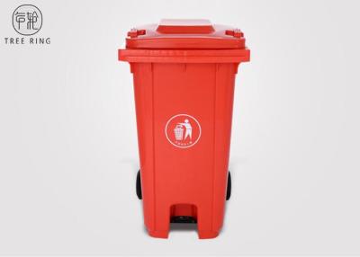 China HDPE Foot Plastic Rubbish Bins , Coloured Rubbish Bins With Pedal Operated Lid 120L for sale
