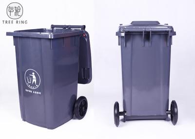 China Grey / Green 100Liter Large Plastic Wheelie Bins For Waste Disposal Recycled Outdoor for sale