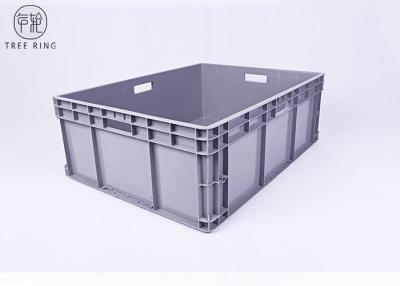 中国 800 * 600 * 230のヨーロッパの積み重ねの容器、まっすぐな味方されたプラスチック収納箱 販売のため
